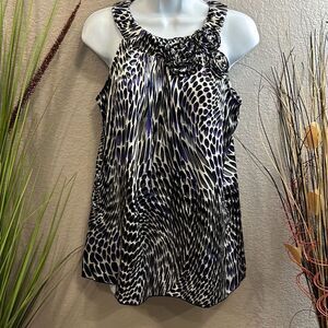 #116 Izbyer sleeveless, fancy animal print tank size large